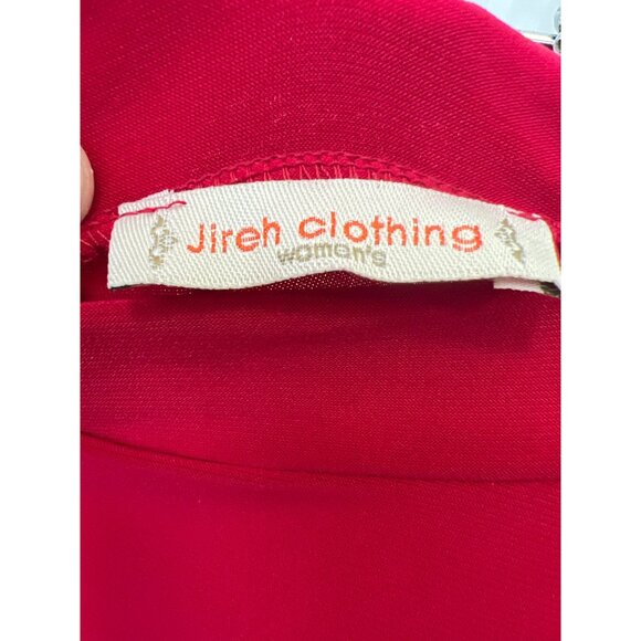 Jireh Clothing Sleeveless Mini Dress Size Medium Cutout Back Red Party Holiday - Picture 3 of 6